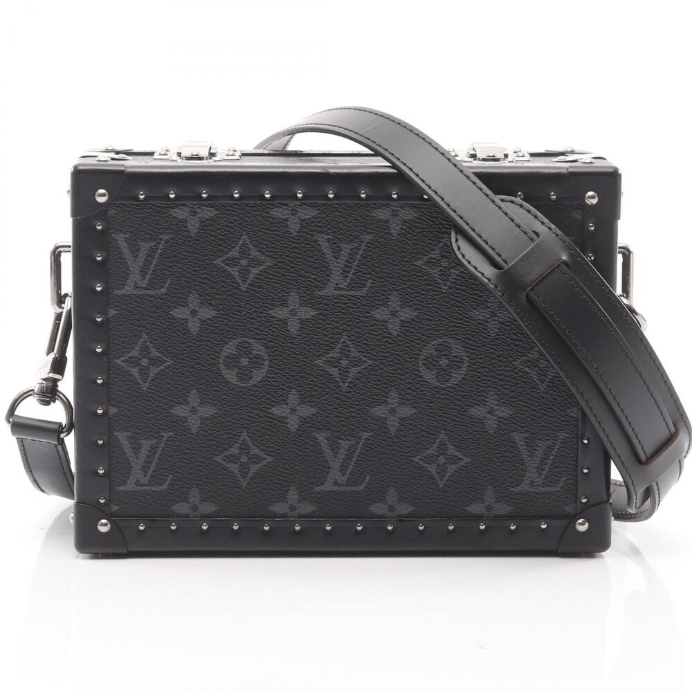 Louis Vuitton Clutch Shoulder Bag Canvas Leather Monogram Eclipse Black